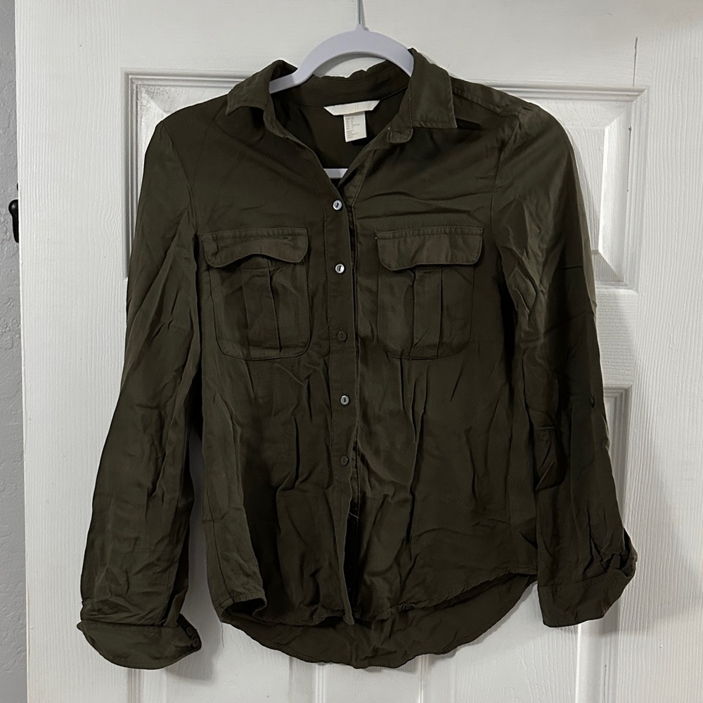 H&M Dark Olive Top